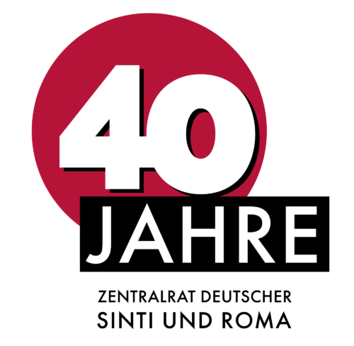 Logo 40 years of Central Council of German Sinti and Roma in German